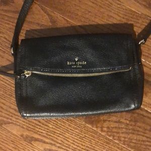 Kate Spade Black Leather Cross Body Purse